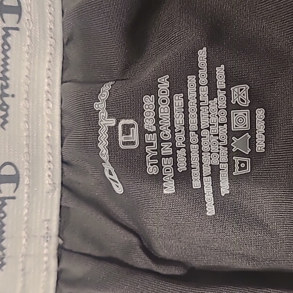 Champion Grey Fold Over Crop Track Pants L - Picture 4 of 5